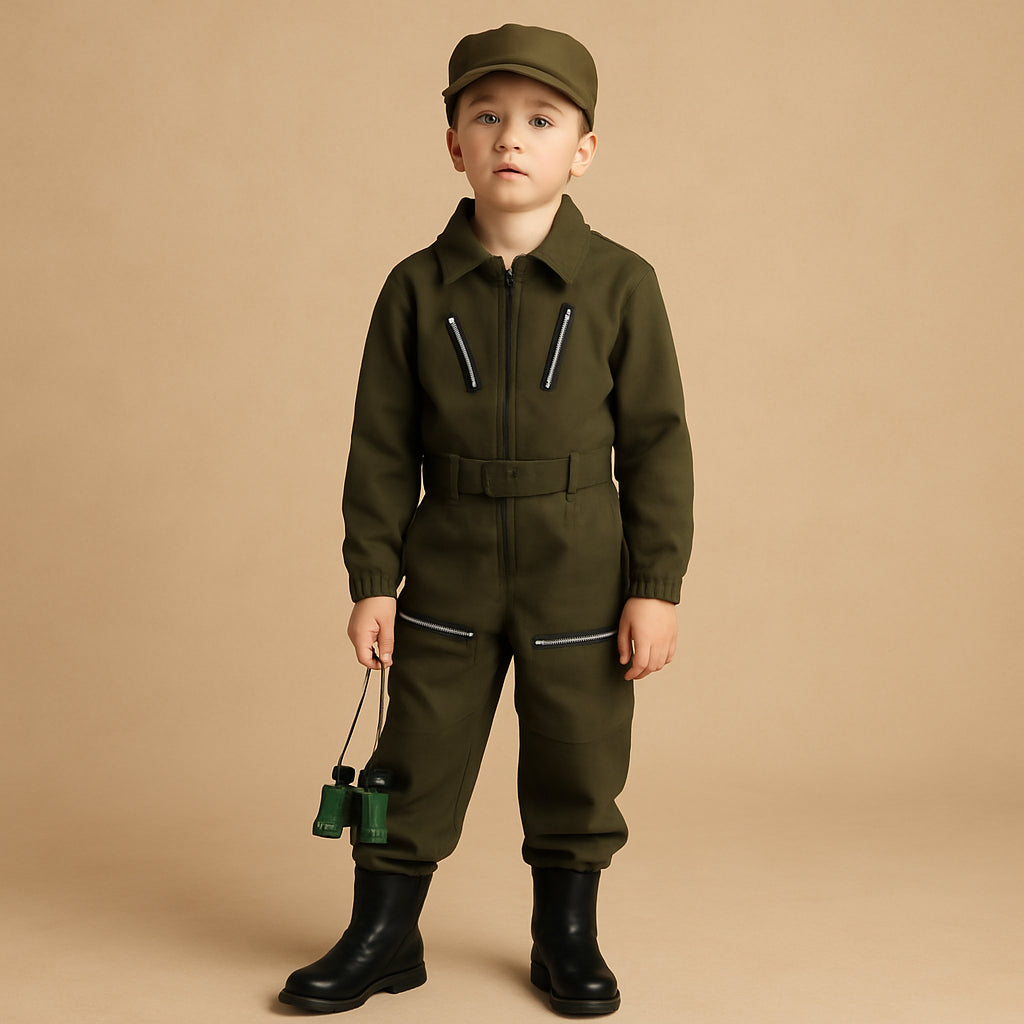 Uniforme Vert Militaire Enfant