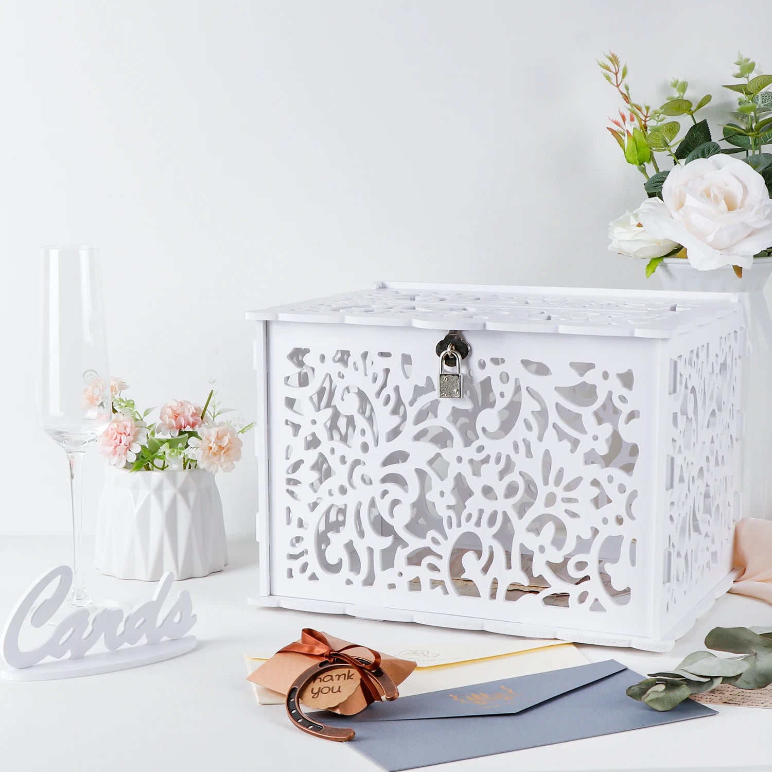 Urne Blanche Mariage Design