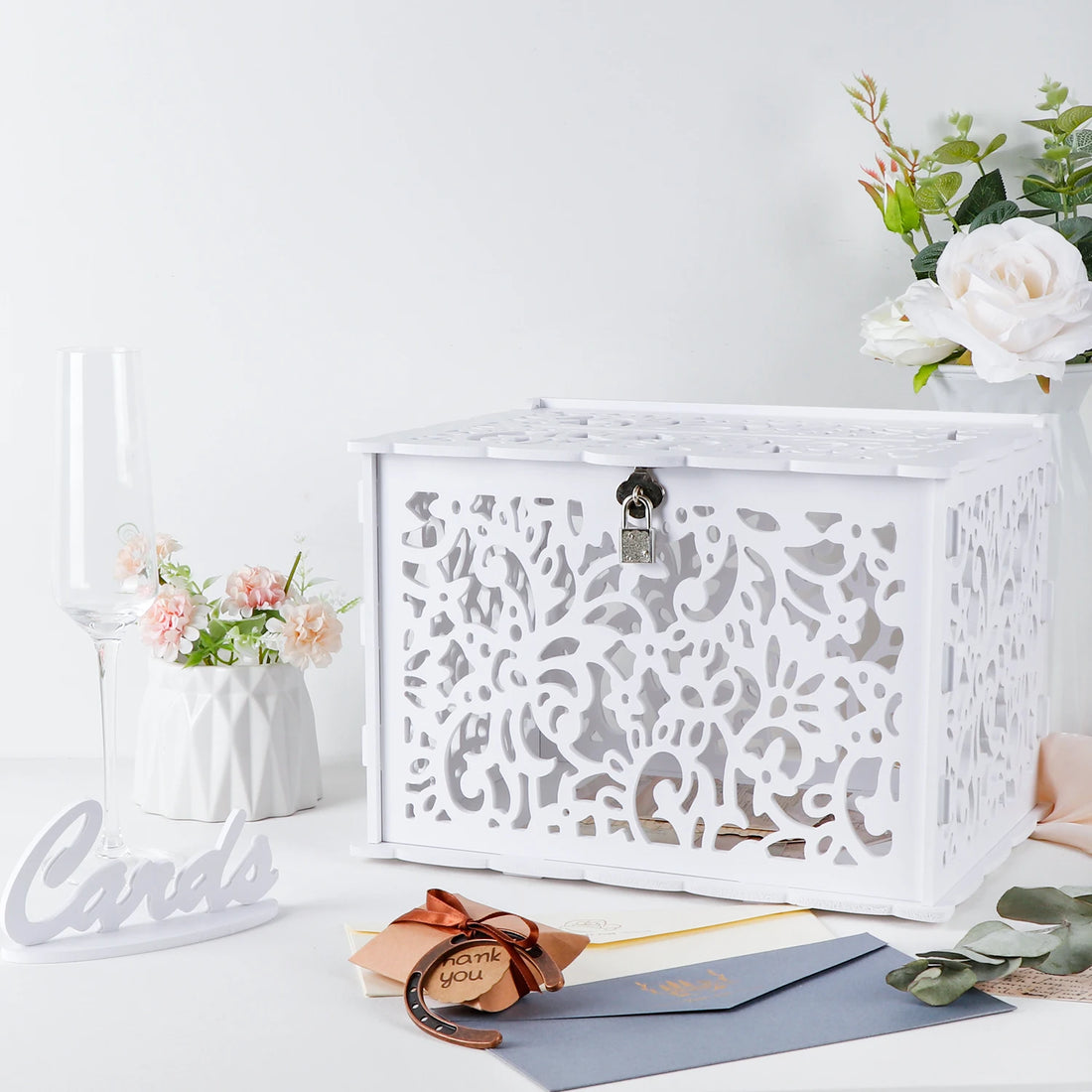 Urne Blanche Mariage Design