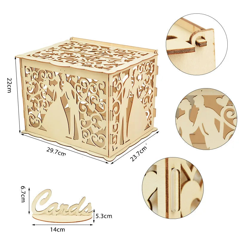 Urne Enveloppe Ajourée Mariés Dimensions