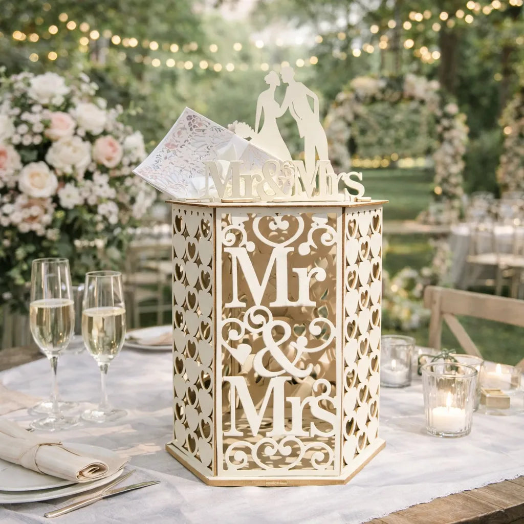 Urne Mariage Ajouré Mr & Mrs