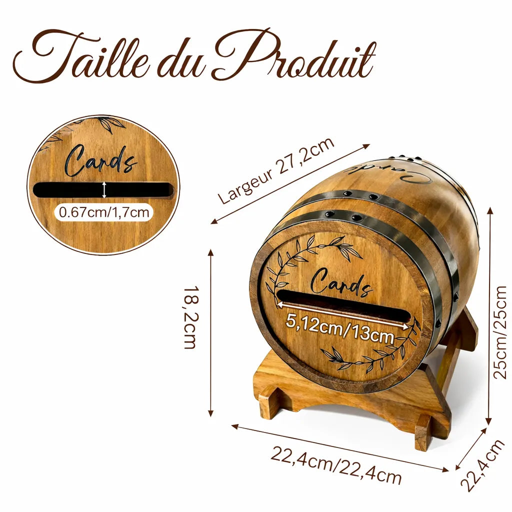 Urne Mariage Baril de Whisky vintage