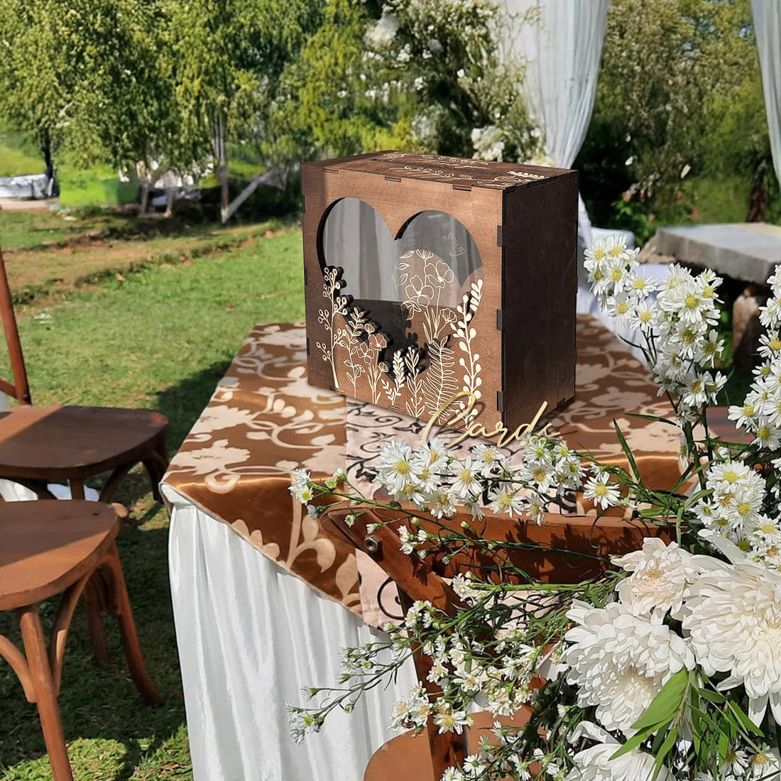 Urne Mariage Bohème Rustique