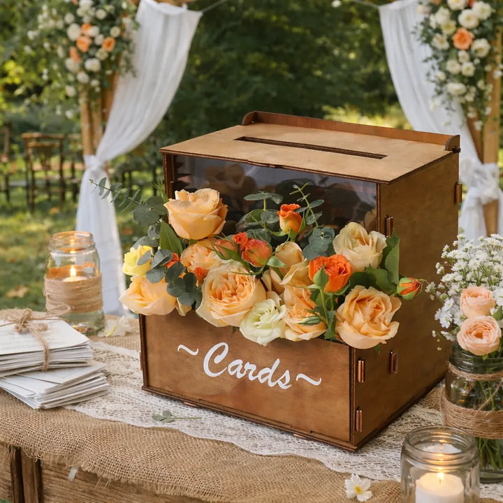 Urne Mariage Champêtre Moderne