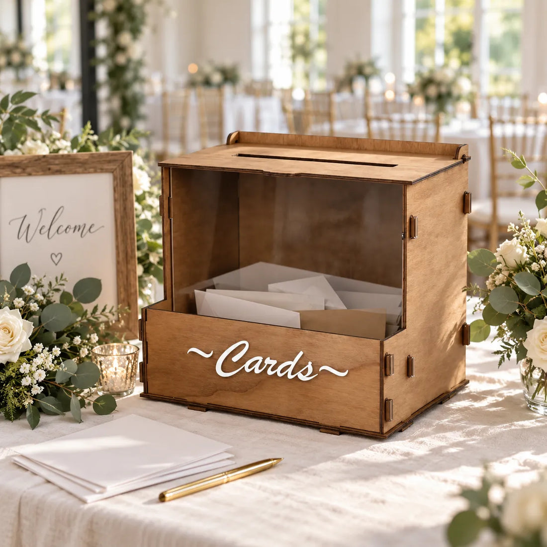 Urne Mariage Champêtre Moderne Elégant