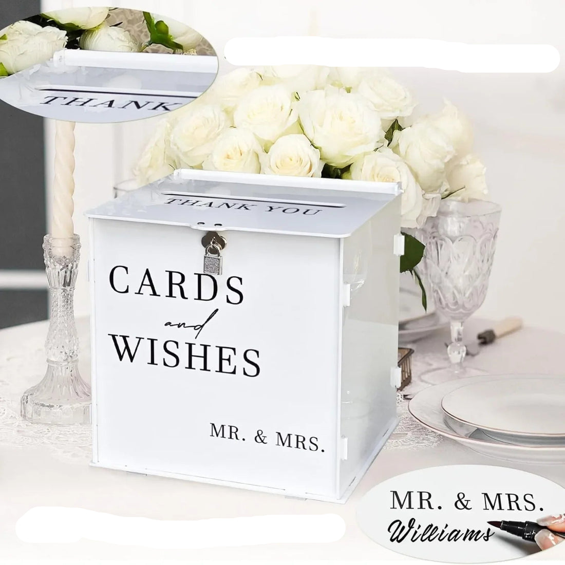 Urne Mariage Chic unique