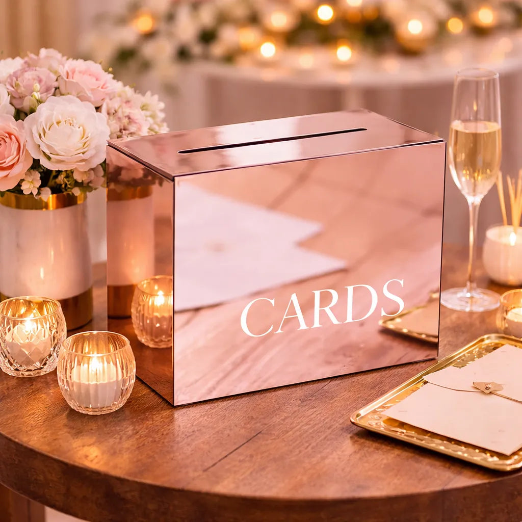 Urne Mariage en Acrylique Rose Gold 