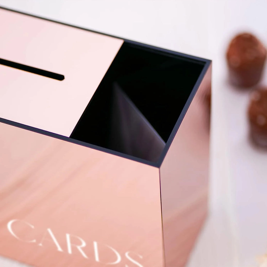 Urne Mariage en Acrylique Rose Gold Mécanisme