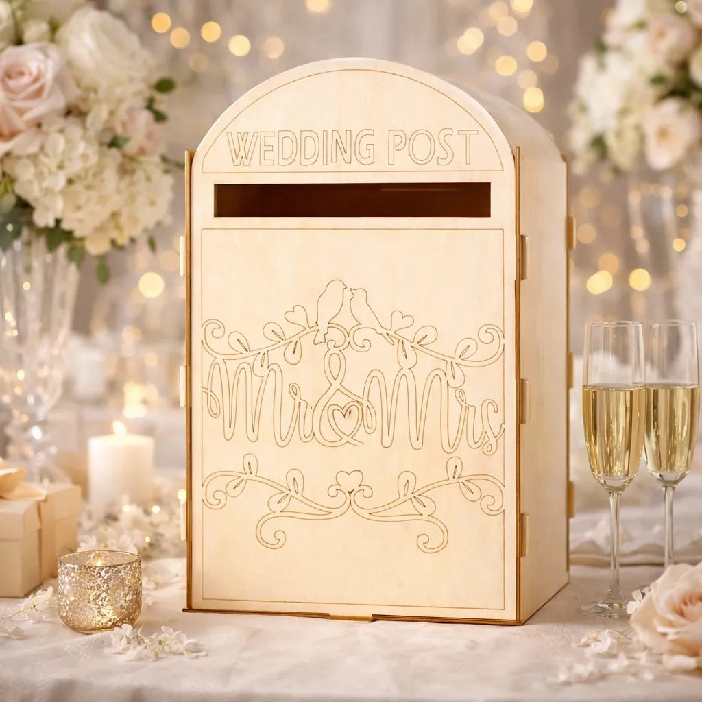 Urne Mariage en Bois Créative