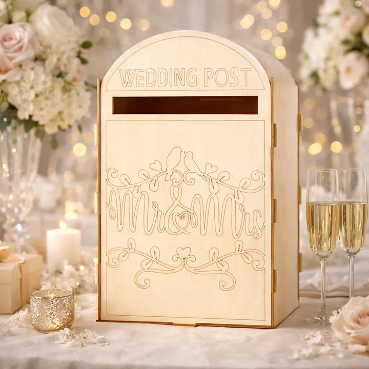 Urne Mariage en Bois Créative