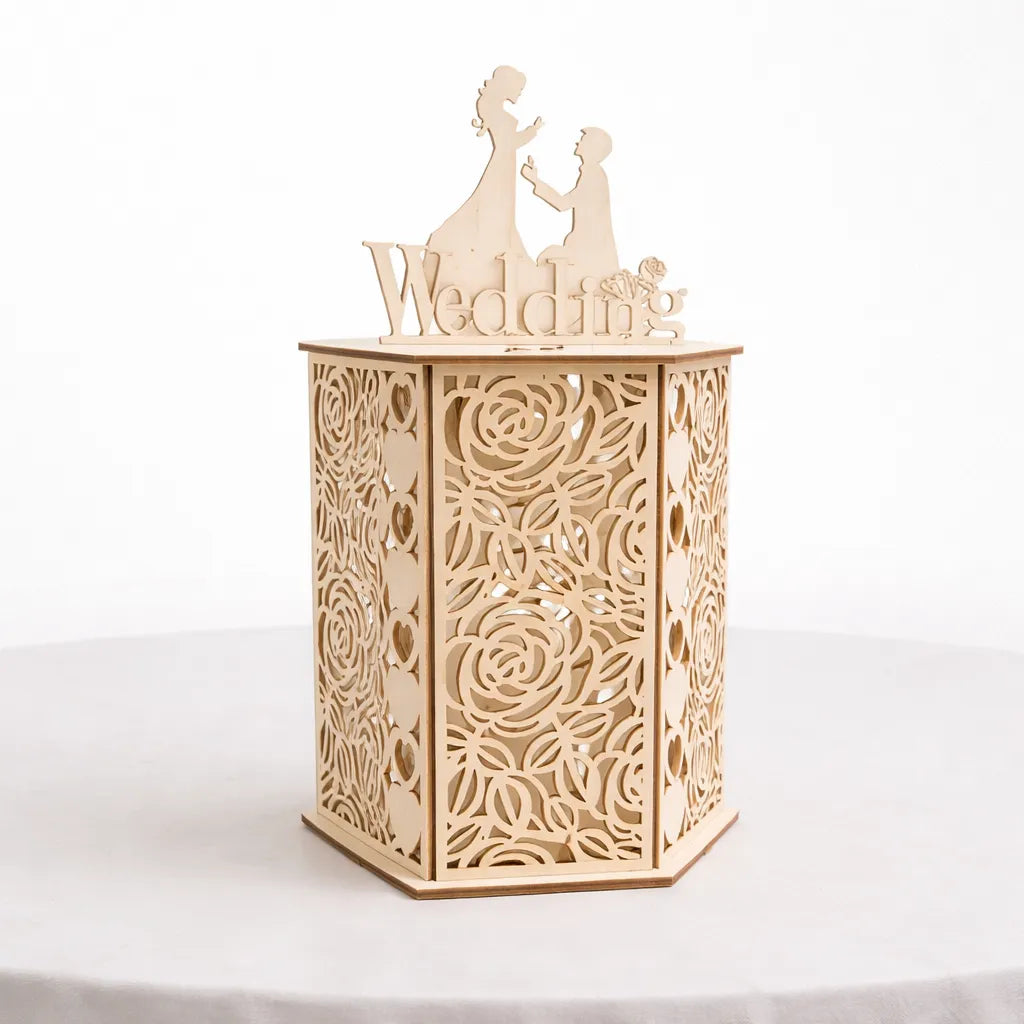 Urne Mariage en Bois Floral Design