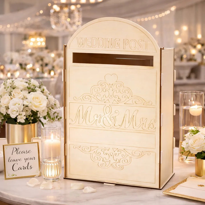 Urne Mariage en Bois Minimaliste 