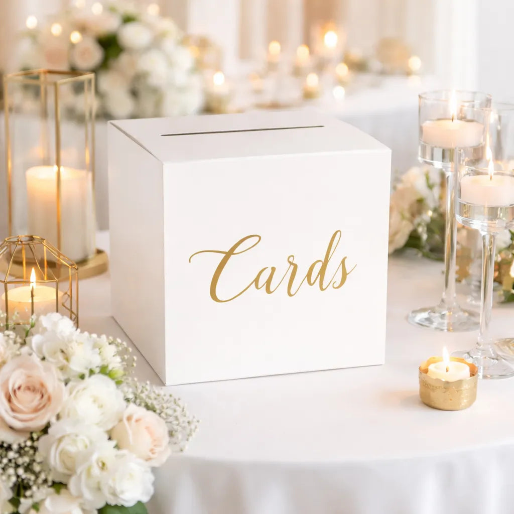Urne Mariage en Carton Blanc