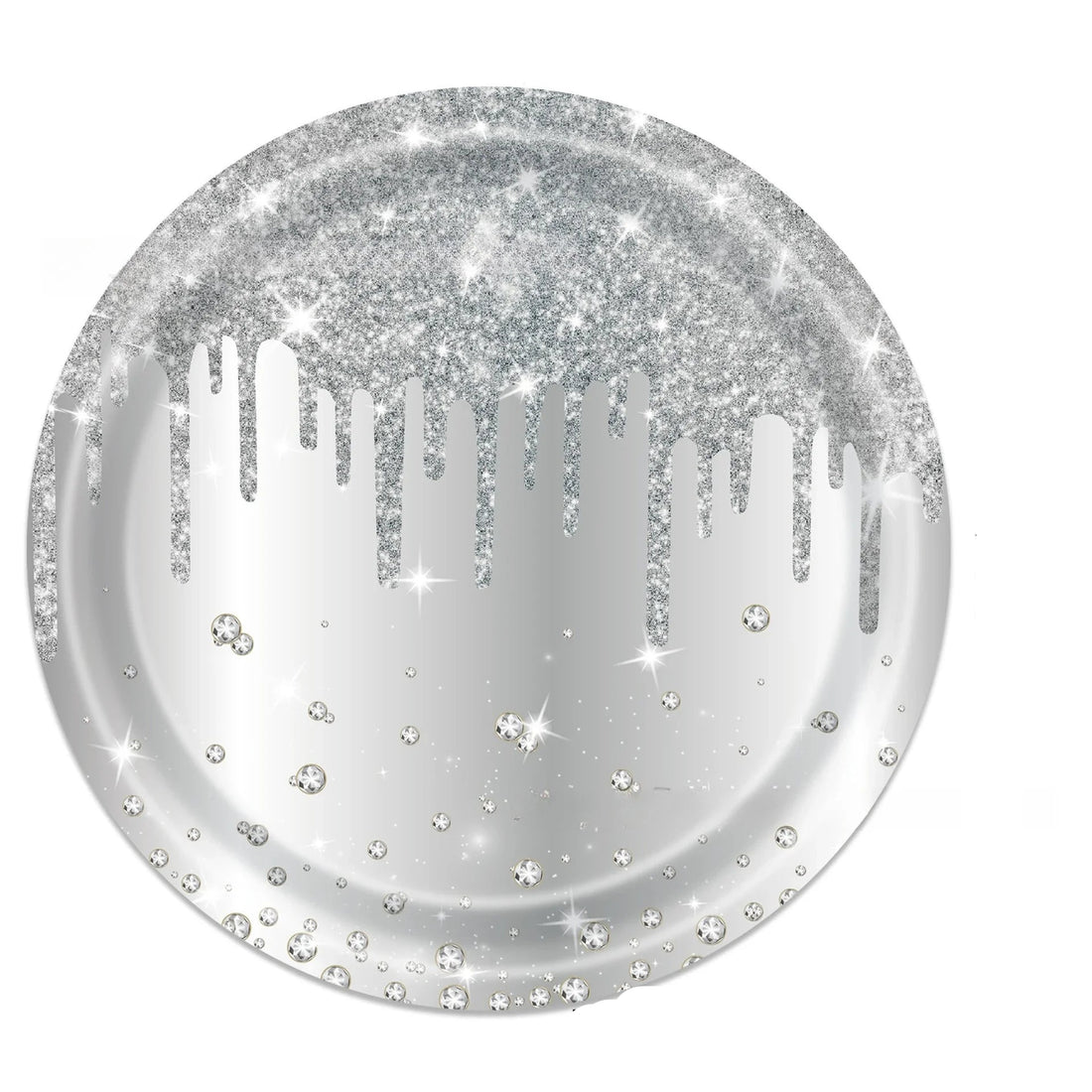 Vaisselle Jetable Argenté Design Grande