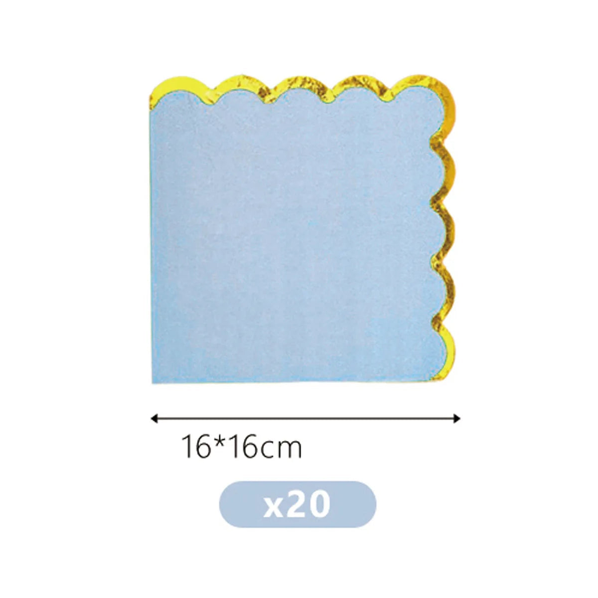 Vaisselle Jetable Bleue Mariage Elégante Serviette