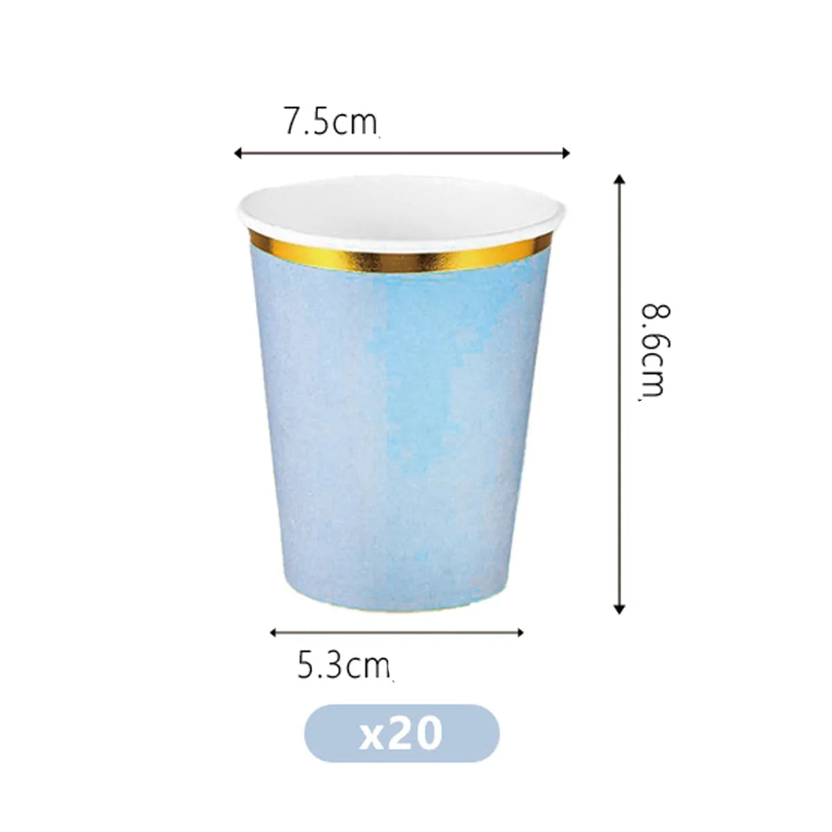 Vaisselle Jetable Bleue Mariage Elégante Verre