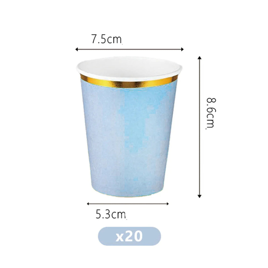 Vaisselle Jetable Bleue Mariage Elégante Verre