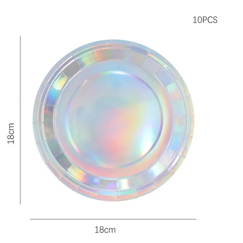 Vaisselle Jetable Irisée Petite