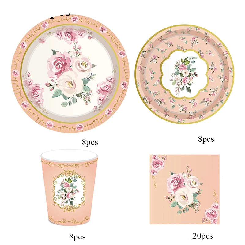 Vaisselle Jetable Mariage Vintage Champêtre Détails