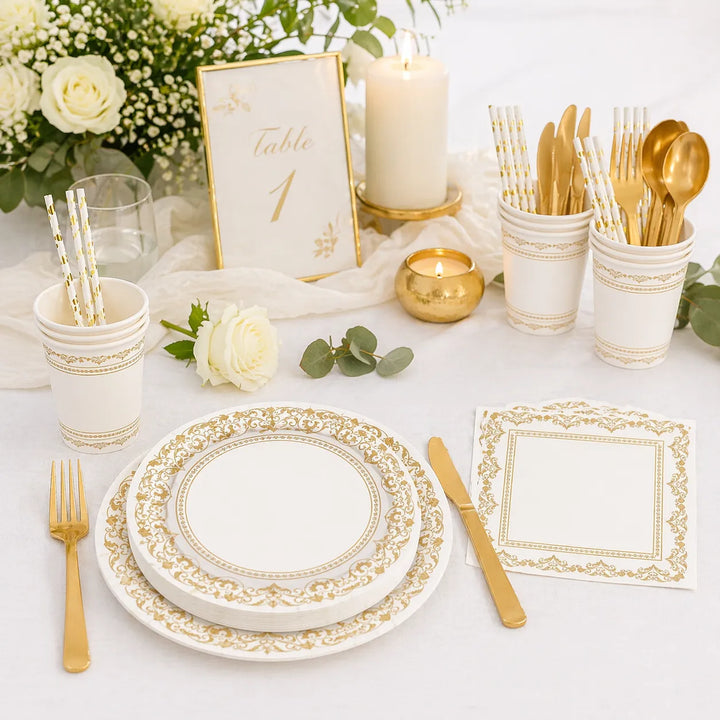 Vaisselle Jetable Vintage Sobre