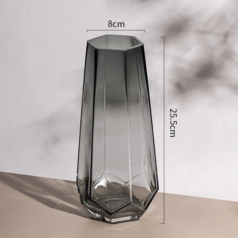 Vase Transparent Centre de Table Contemporain Elégant