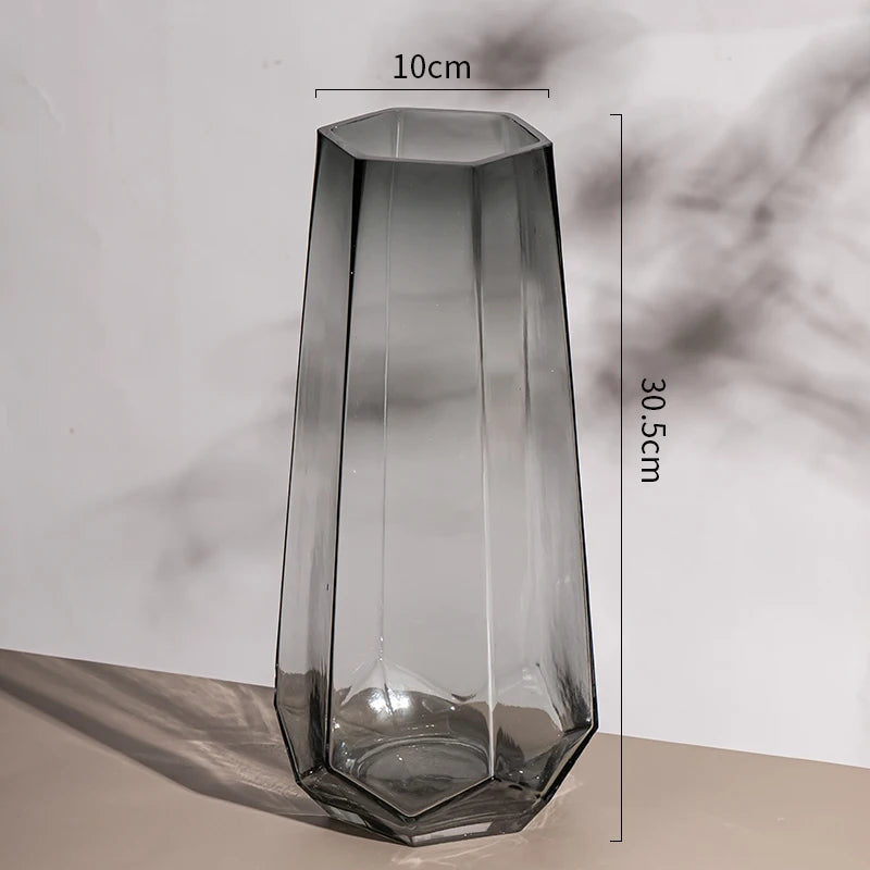 Vase Transparent Centre de Table Contemporain Raffiné