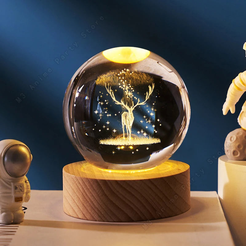 Veilleuse de Noël 3D Cerf Noël