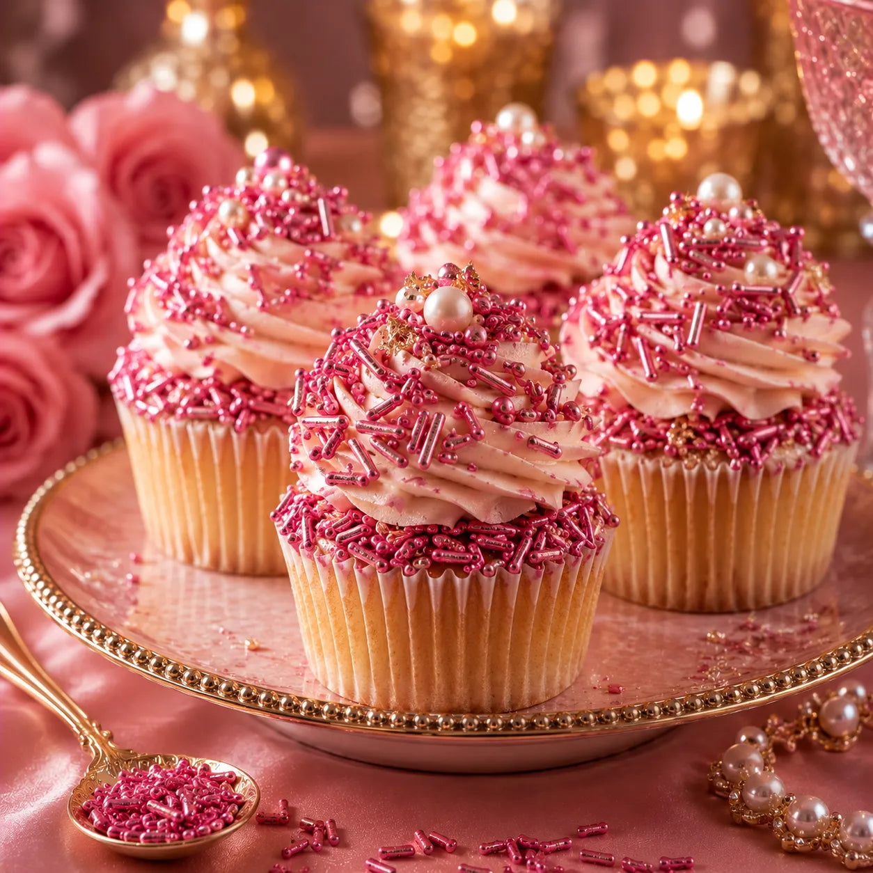 Vermicelle Déco Gâteau Rose