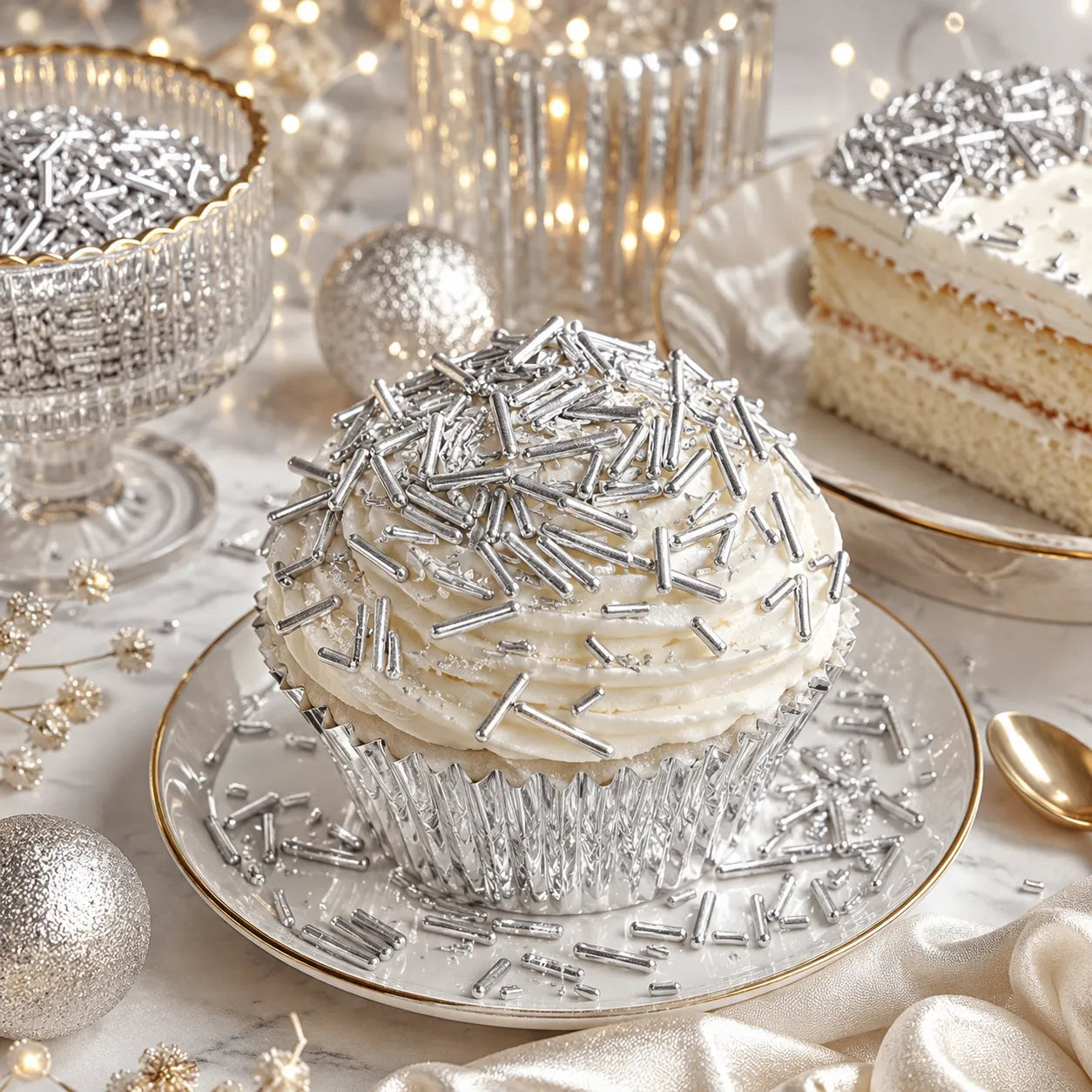 Vermicelle Gâteau Argenté Elégant