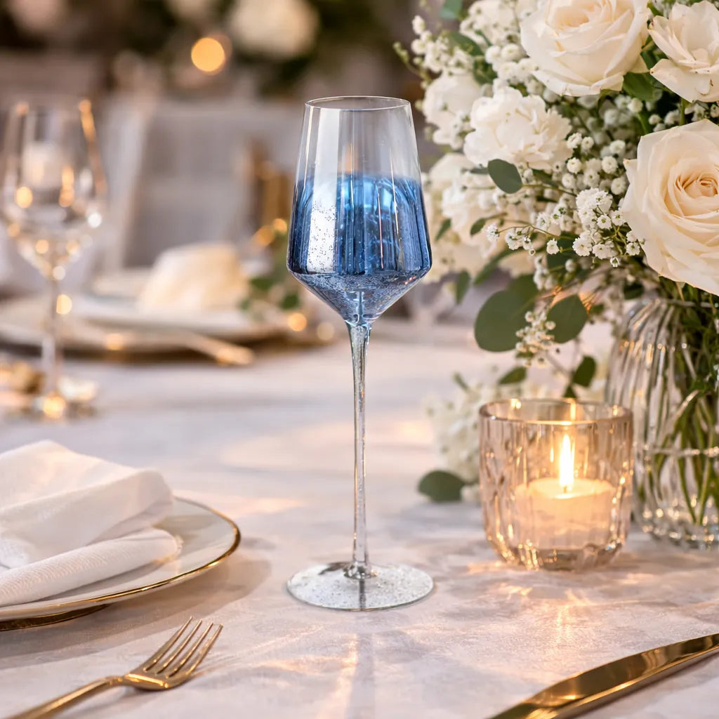 Verre Mariage Dégradé Bleu