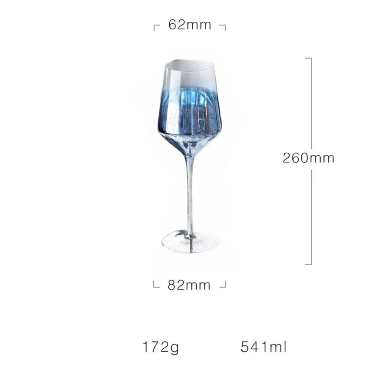 Verre Mariage Dégradé Bleu Unique