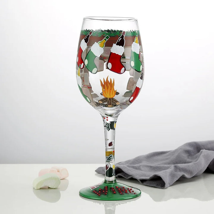 Verre à Pied Chaussette de Noël