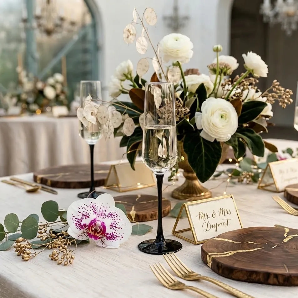 Verre à Pied Mariage Design Unique