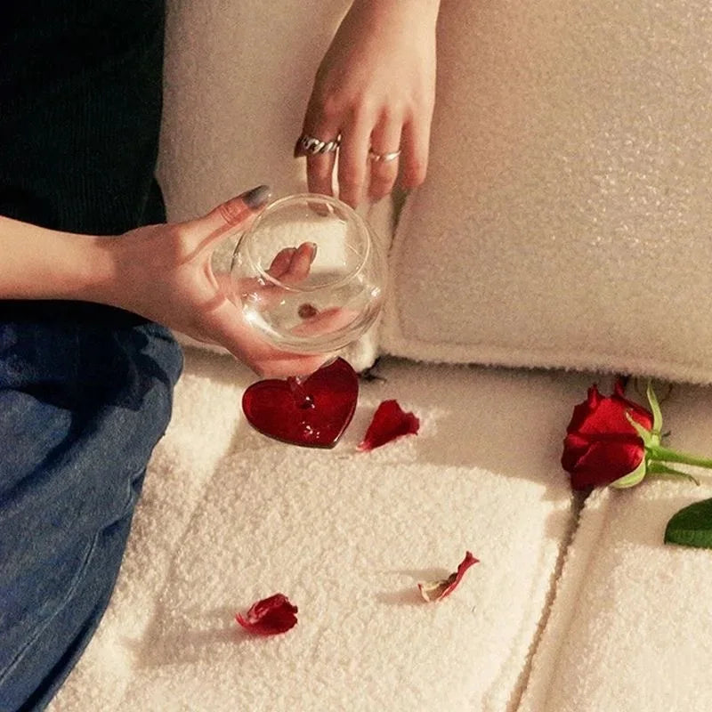 Verre à Pied Saint-Valentin Coeur élégante  Légère