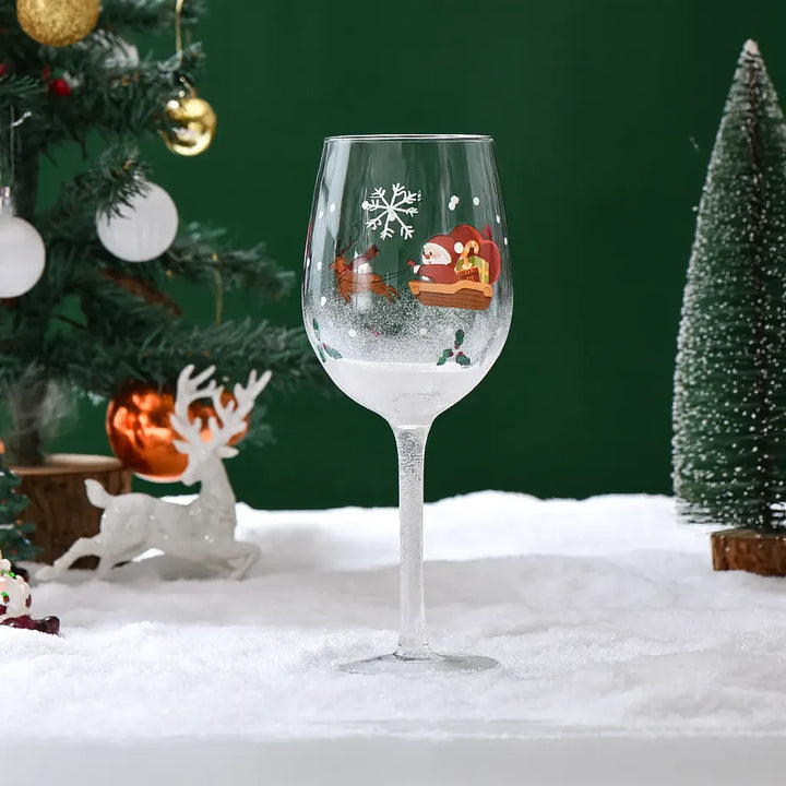 Verre à Vin Motif Enneigé