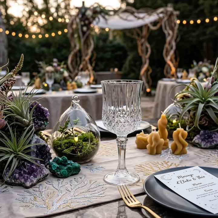 Verre à Vin en Verre Texturé