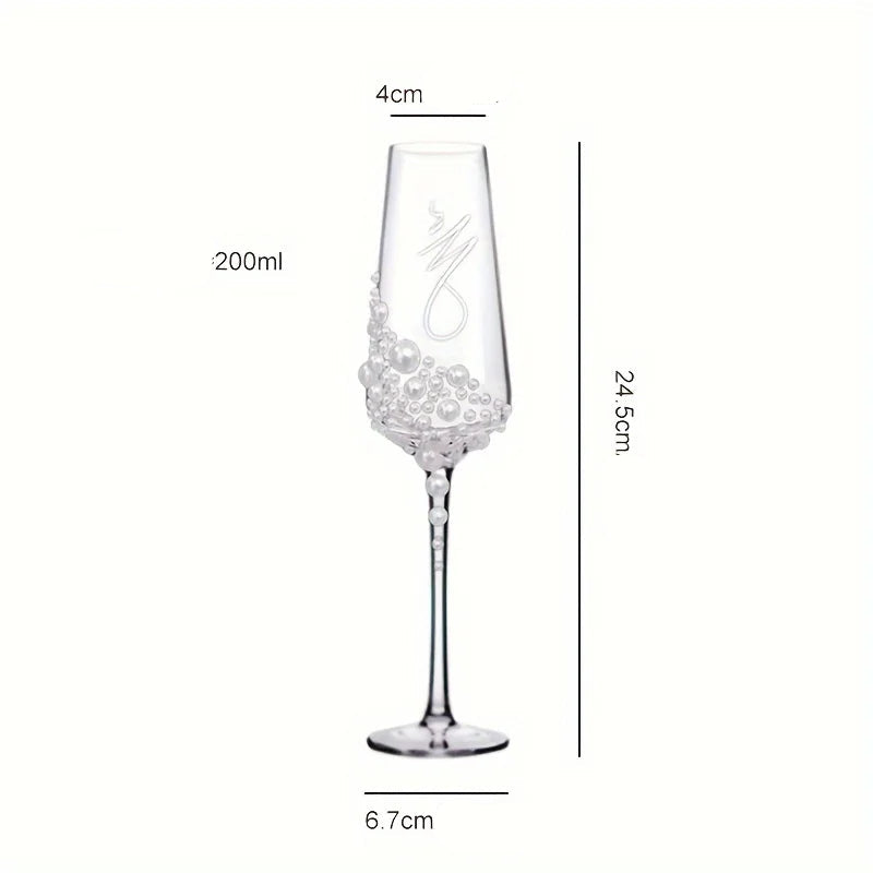 Verres à Champagne à Perles Details