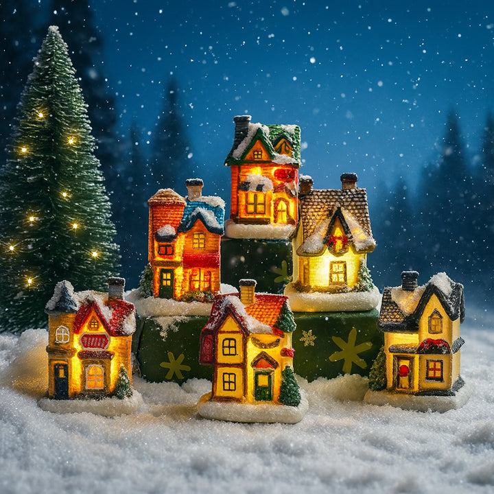 Village de Noel Lumineux 6 Pièces