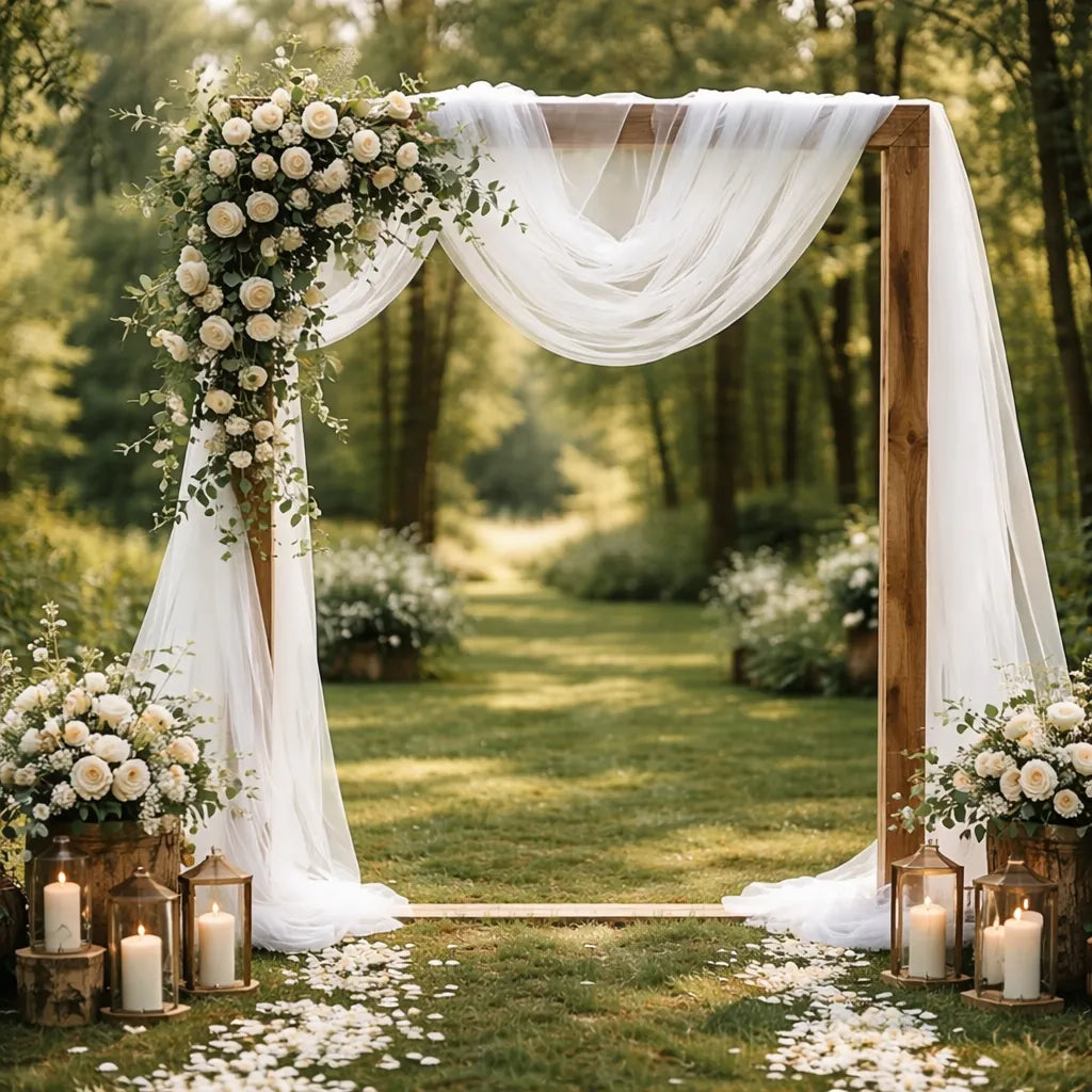 Voilage Arche Blanc en Tulle