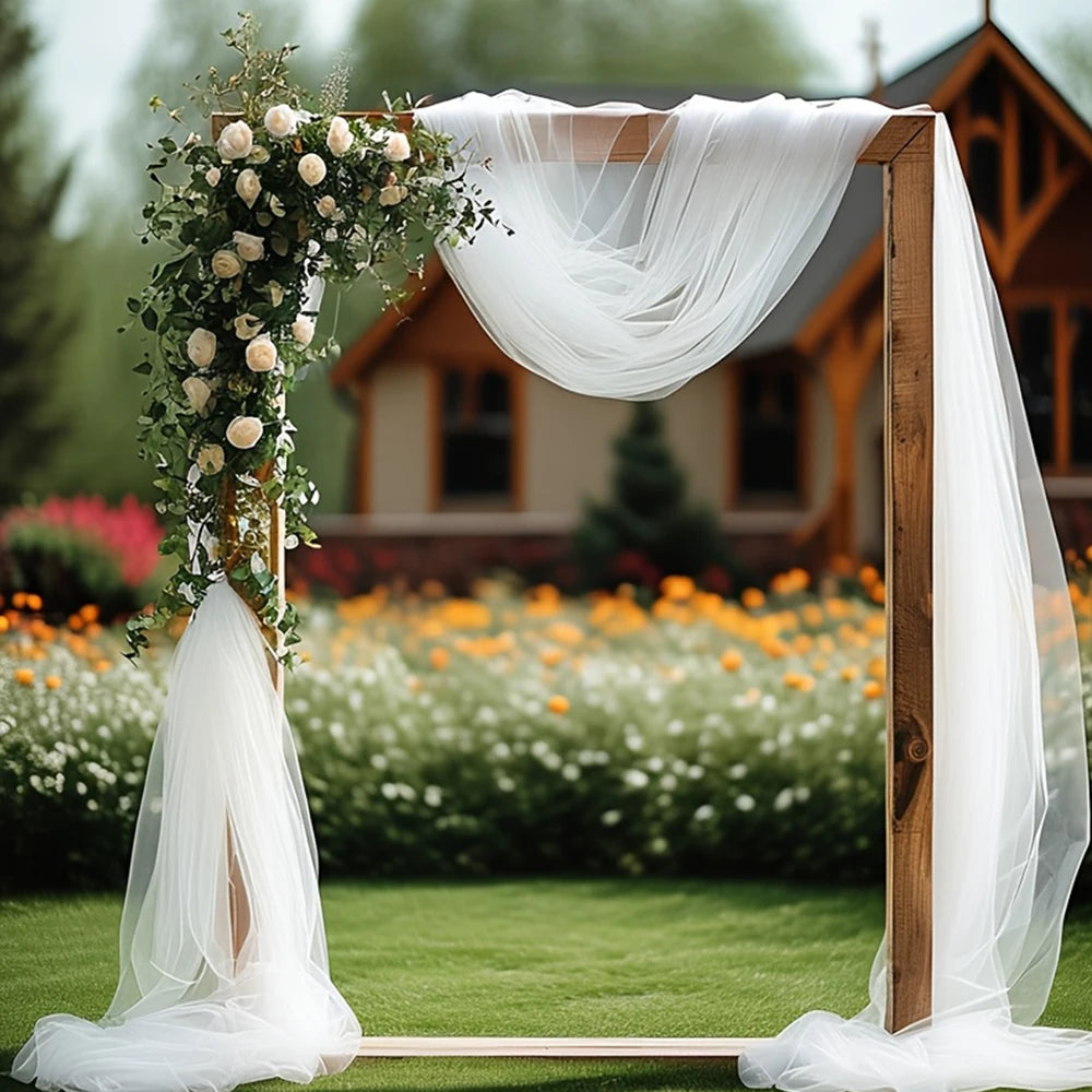 Voilage Arche Blanc en Tulle Chic