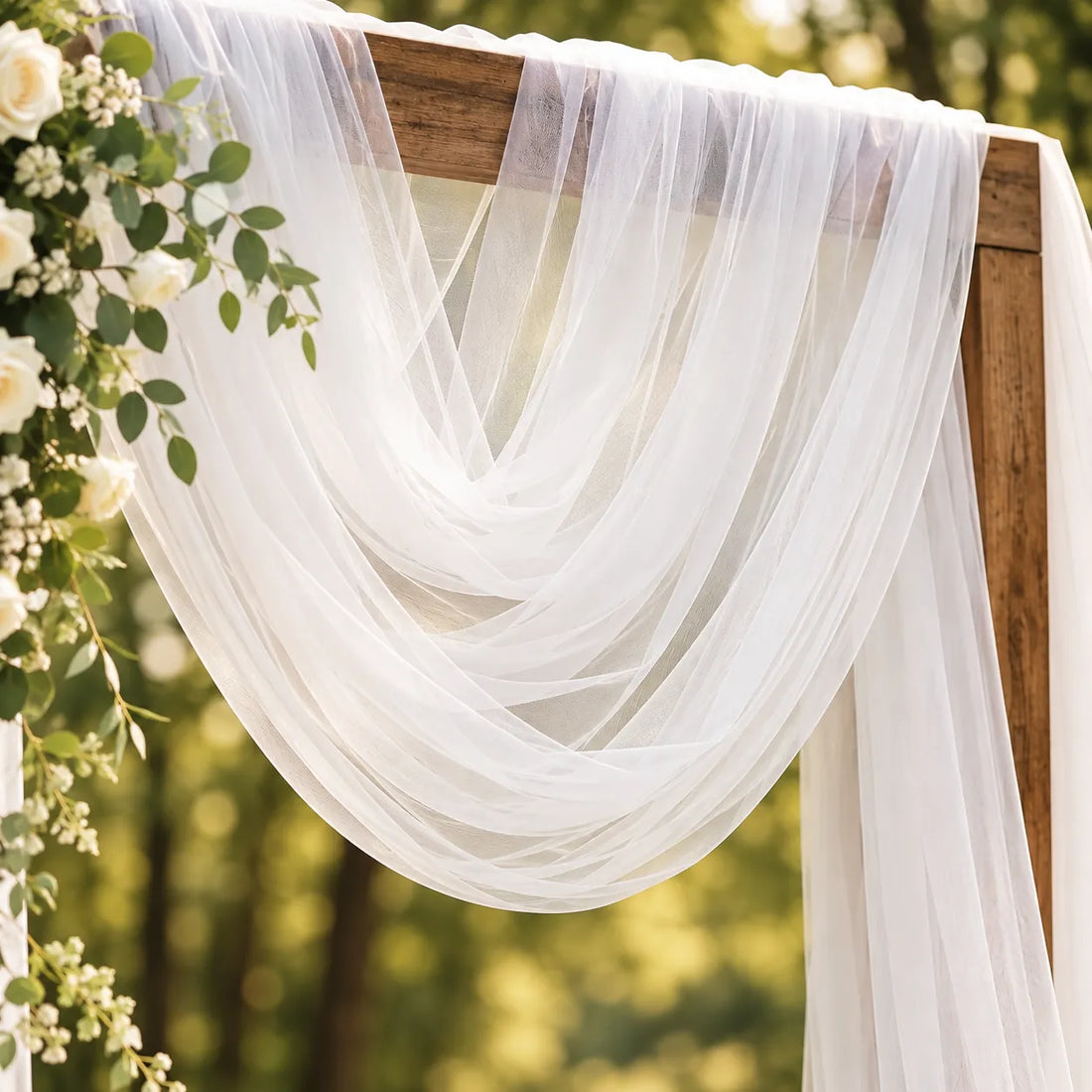 Voilage Arche Blanc en Tulle élégant