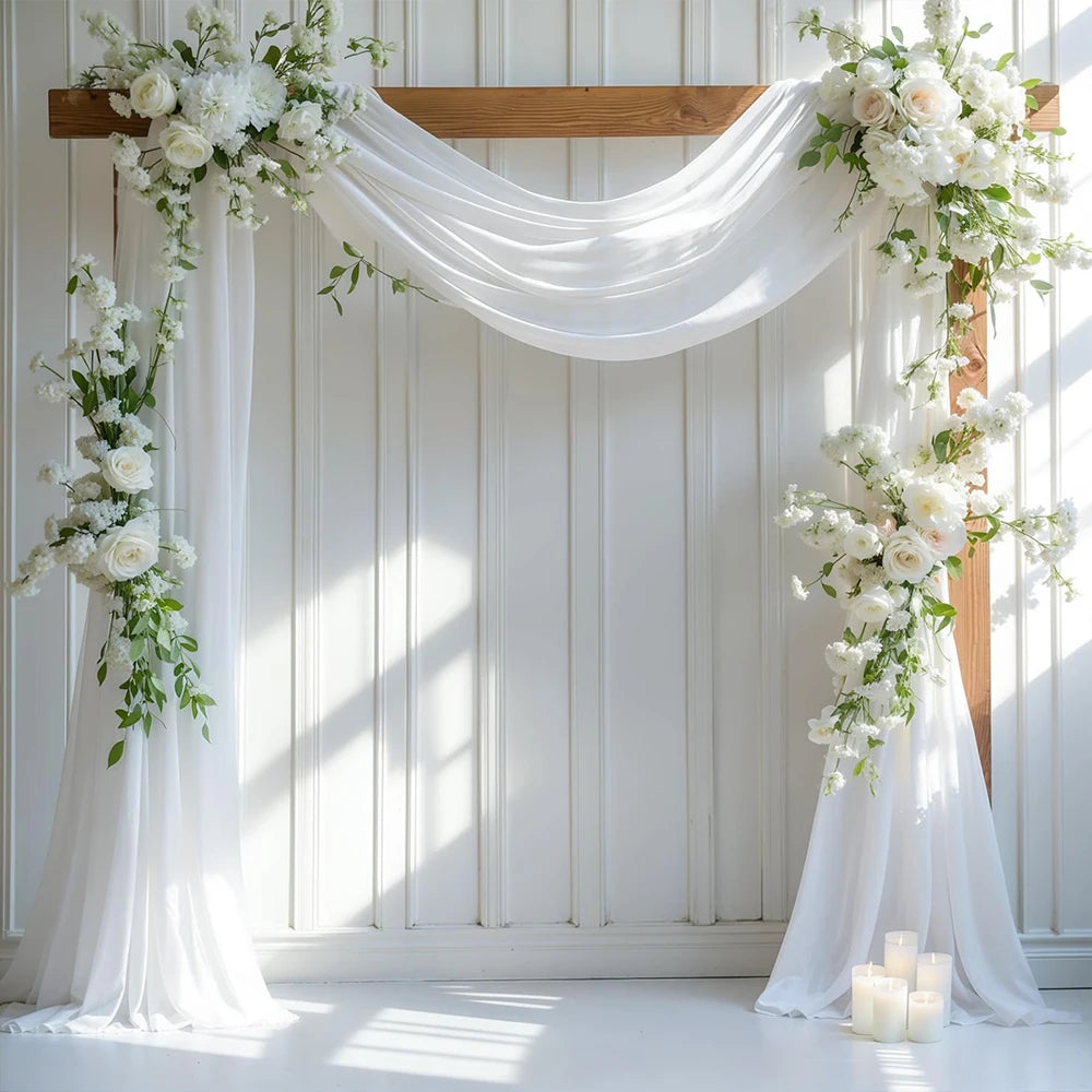 Voilage Arche Mariage Blanc Unique