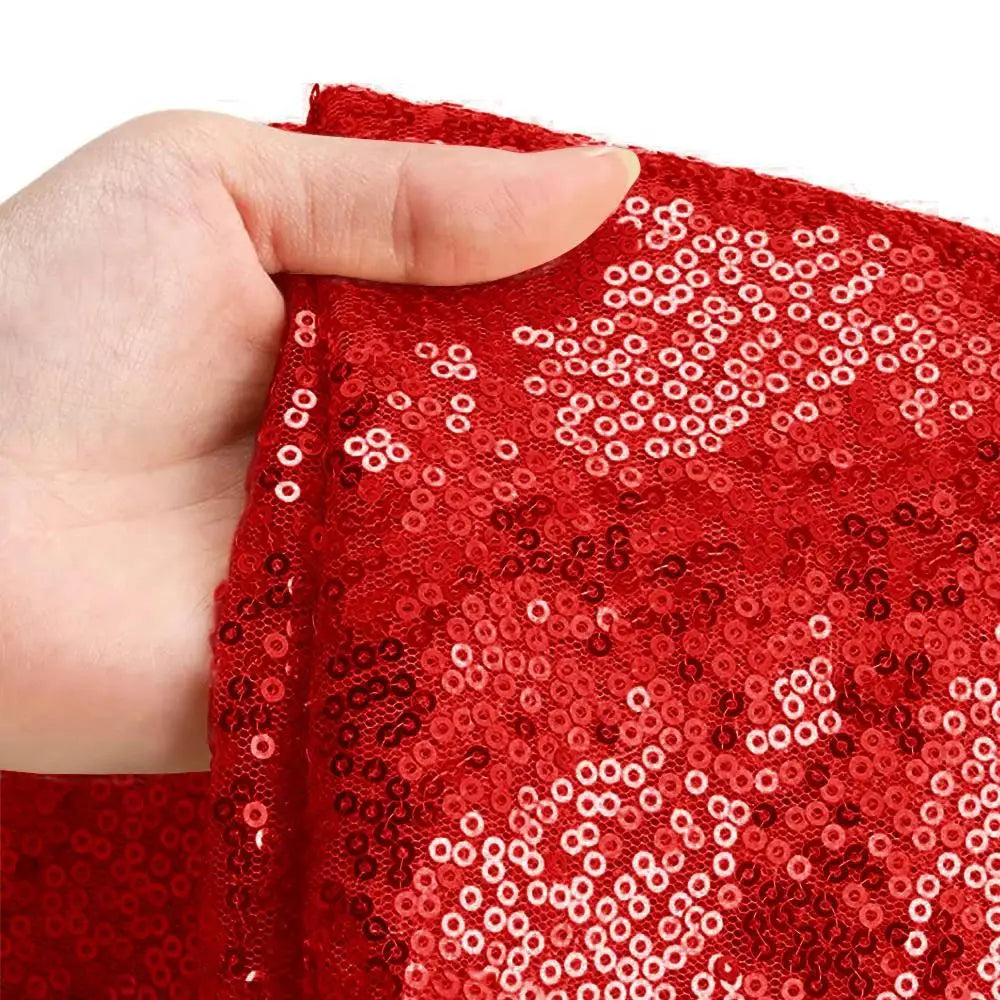 Voilage Arche Mariage Rouge à Sequins Chic