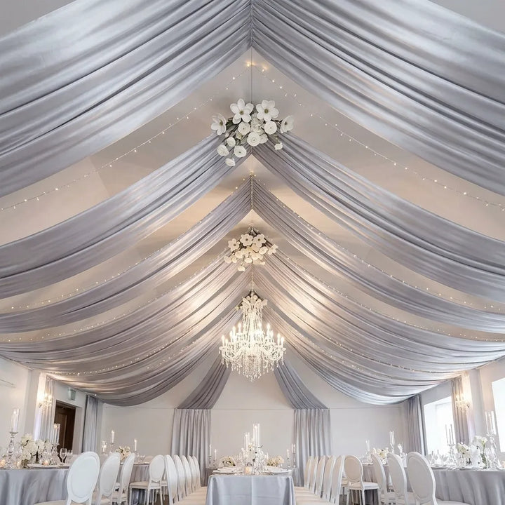 Voilage Champagne Satiné Plafond Mariage Unique