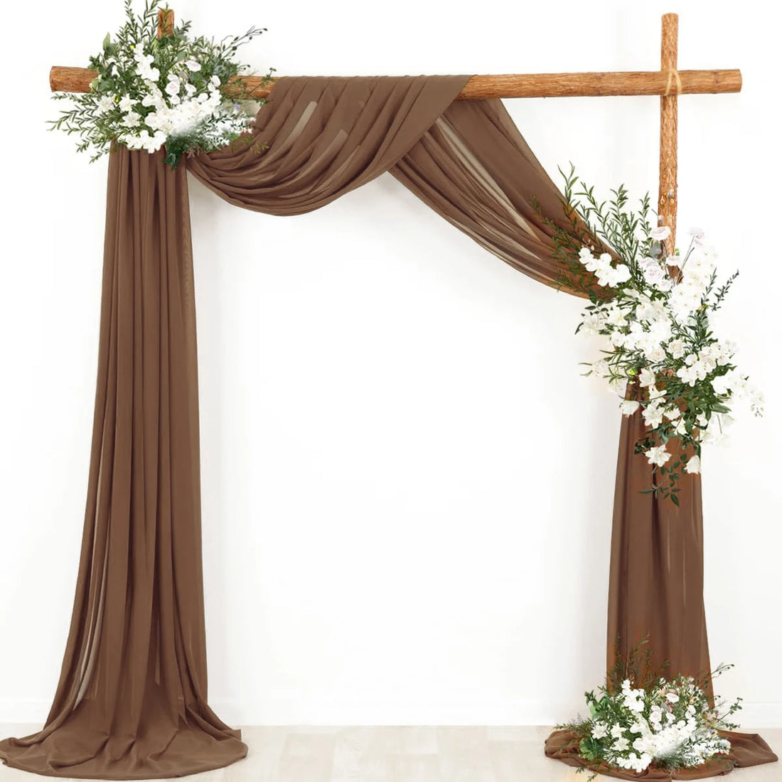 Voilage Marron pour Arche Mariage Chic