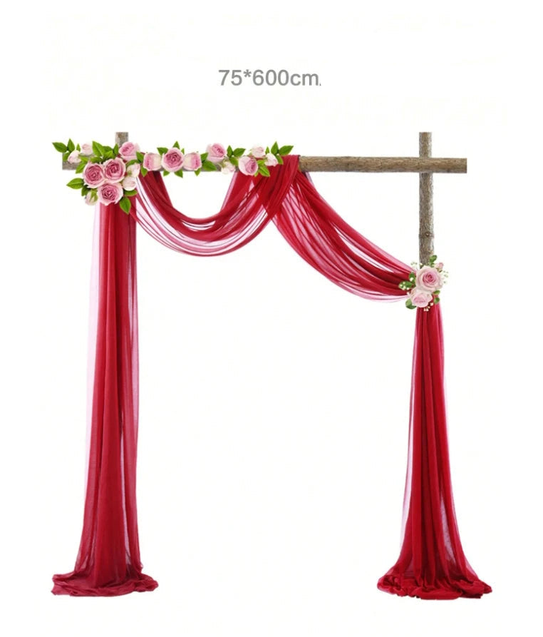 Voilage Rouge Arche Mariage Chic