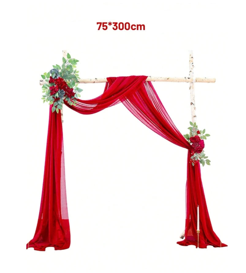 Voilage Rouge Arche Mariage Unique