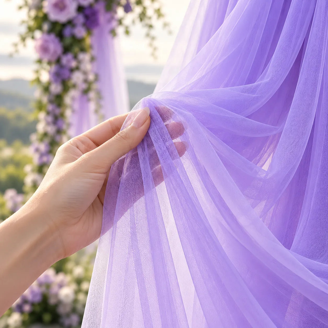 Voilage Violet pour Arche raffiné