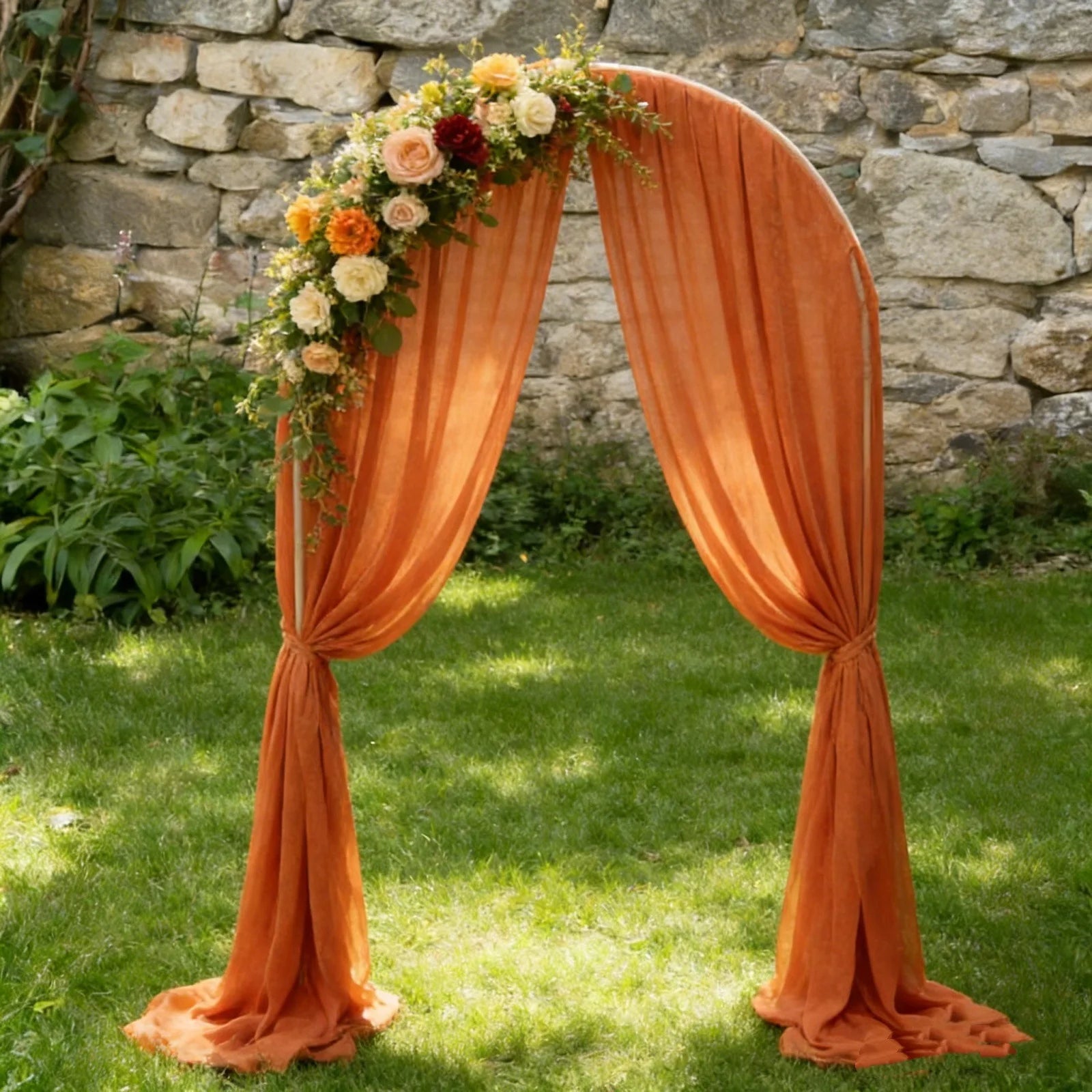 Voilage pour Arche Mariage Terracotta sublime