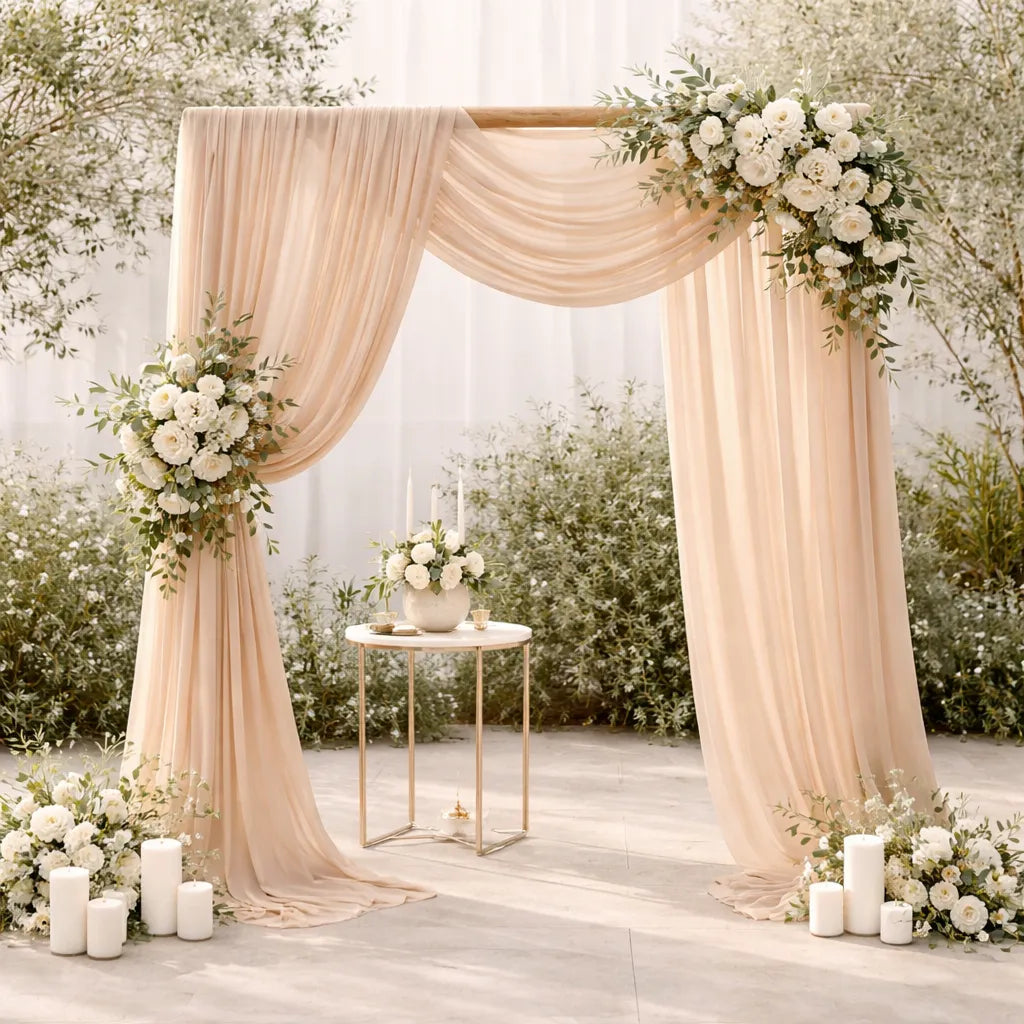 Voilage pour Arche Marron Clair